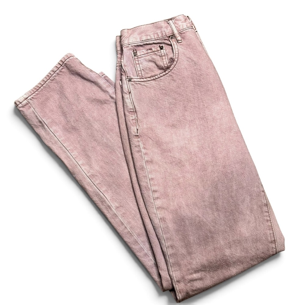 PacSun Dad Jean High Rise Straight Leg Mauve Pink Acid Wash Denim Jeans 26
